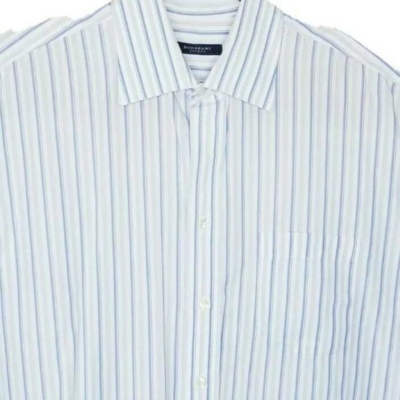 Burberry Other - Burberry London Mens Shirt Sz 16.5 L Blue Stripe